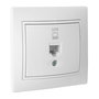Solera ERP88U Toma de datos RJ4 Cat6 Serie Europa Mecanismo Completo de Empotrar Blanco Termoplástico 83x81mm