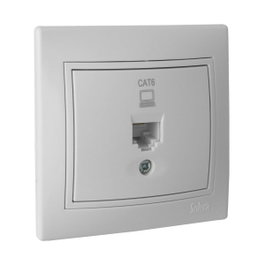 Solera Toma de datos RJ4 Cat6 serie Europa Solera ERP88U Blanco