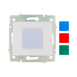 Solera Piloto Escalera Serie Europa ERP90 Blanco 83x81mm 16A 250V Termoplástico