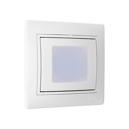 Solera Piloto Escalera Blanco 83x81mm Mecanismo Completo E3-42972 Contactos Plata Alto Poder Ruptura Embornamiento Tornillo