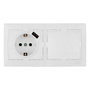 Solera Kit de conmutador + base t/tl con usb + marco de 2 elementos 154x81x10mm serie Europa