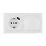 Solera kit-erp-room Kit de conmutador + base t/tl con USB + Marco de 2 Elementos 154x81x10mm Serie Europa