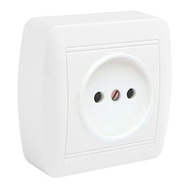 Solera MUR07U Base Fija 2P con Obturador Superficie Mural 74x72x28 mm Blanco Polipropileno 16A 250V