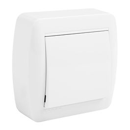 Solera Conmutador de Cruce Superficie Mural MUR09U 74 x 72 x 28 mm para Canales de 10x12mm, 10x16mm y 10x22mm 10AX 250V Blanco