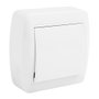 Solera Conmutador de Cruce Superficie Mural MUR09U 74 x 72 x 28 mm para Canales de 10x12mm, 10x16mm y 10x22mm 10AX 250V Blanco