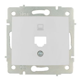 Solera ERP88/1 Tapa + Chasis para Toma de Datos RJ45 Serie Europa de Empotrar Blanco
