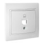 Solera erp88/1u Tapa + chasis para toma de datos RJ45 con marco serie Europa, color Blanco