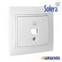 Solera Tapa + Chasis para Toma de Datos RJ45 con Marco Serie Europa Solera Blanco