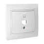 Solera Tapa + Chasis para Toma de Datos RJ45 con Marco Serie Europa Solera Blanco