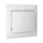 Solera Interruptor de persiana 10A 250V blanco con marco serie Europa ERP21U