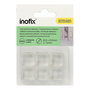 Inofix Juego de 6 Gotas gotas protectoras antideslizantes transparentes 20,5mm adhesivas