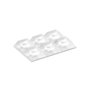 Inofix Juego de 6 Gotas gotas protectoras antideslizantes transparentes 20,5mm adhesivas