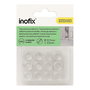 Inofix Gota autoadhesiva protectora antideslizante transparente Ø12,7 mm 14 uds blister poliuretano amortiguación