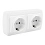 Solera Base doble bipolar con t/tl superficie mural MUR66U 16A 250V 148 x 72 x 42 mm
