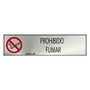 Normaluz Cartel Prohibido Fumar Inox Adhesivo 5x20cm