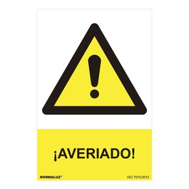 Normaluz Cartel Peligro Averiado PVC 0.7mm 30x40cm