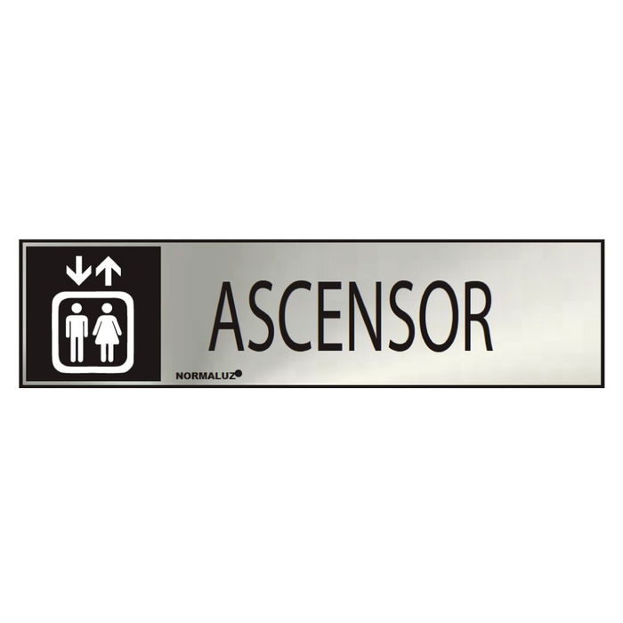Normaluz Cartel Informativo Ascensor Inox Adhesivo 0.8mm 5x20cm Normaluz Cartel Informativo Ascensor Inox Adhesivo 0.8mm 5x20cm