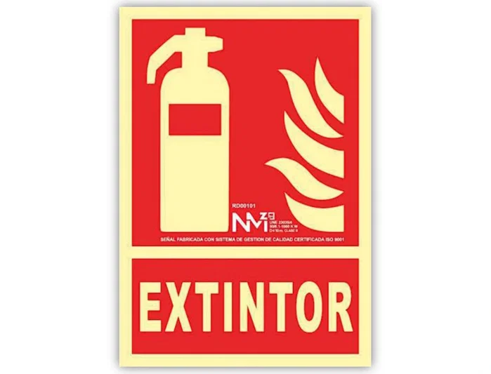 Normaluz Cartel de extinción extintor clase B 21x30cm
