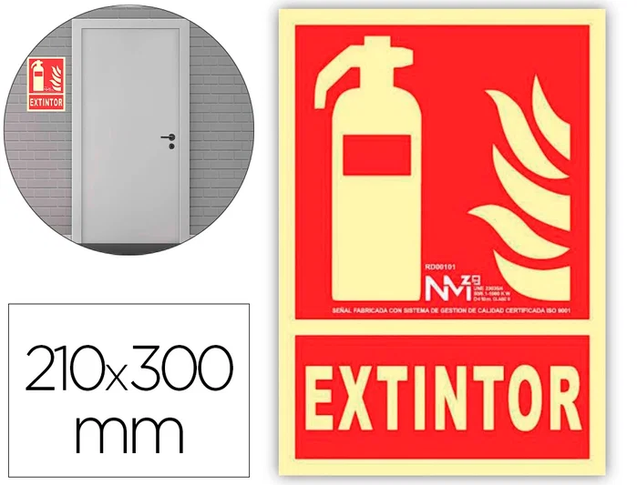 Normaluz Cartel de extinción extintor clase B 21x30cm