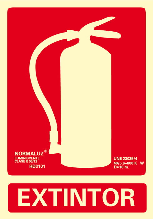 Normaluz Cartel de extinción extintor clase B 21x30cm Normaluz Cartel de extinción extintor clase B 21x30cm