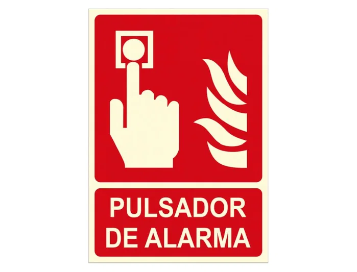 Normaluz Cartel de extinción pulsador de alarma clase B 21x30cm