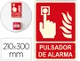 Normaluz Cartel de extinción pulsador de alarma clase B 21x30cm