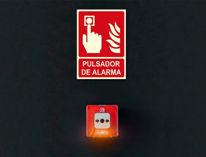 Normaluz Cartel de extinción pulsador de alarma clase B 21x30cm