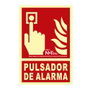 Normaluz - Cartel de Extinción Clase B 'Pulsador de Alarma', PVC 0.7mm, 21x30 cm, Cumplimiento Normativa