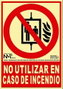 Normaluz Cartel de extinción no utilizar en caso de incendio Clase B 21x30cm