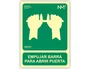 Normaluz Cartel Evacuación Clase B PVC 0.7mm 22.4x30 cm - 'Empujar Barra para Abrir Puerta' Rótulo Emergencias