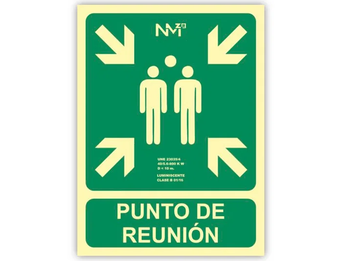 Normaluz Cartel de evacuación Punto de reunión clase B