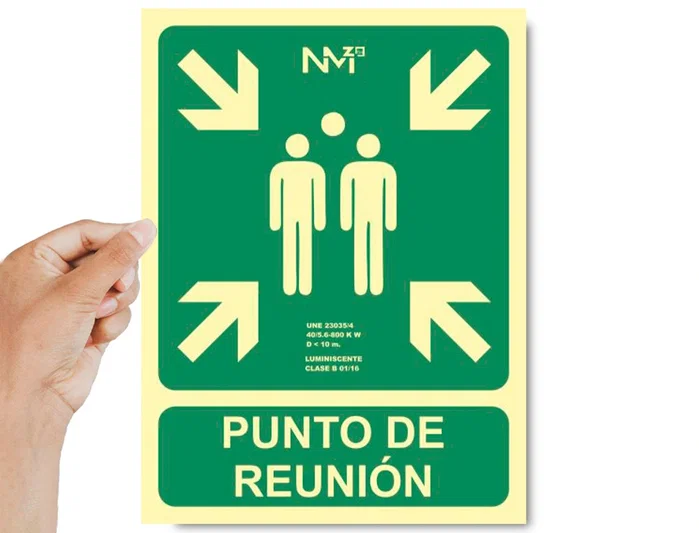 Normaluz Cartel de evacuación Punto de reunión clase B
