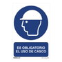 Normaluz Cartel Obligatorio Uso Casco PVC 30x40cm
