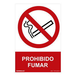 Normaluz Cartel Prohibido Fumar PVC 0,7mm 30x40cm Profesional/Doméstico