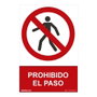 Normaluz Cartel PVC Prohibido El Paso 0,7mm 30x40cm Profesional Doméstico