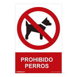 Normaluz Señal Prohibido Perros PVC 30x40cm 0.7mm