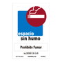 Normaluz Cartel Espacio sin humo-prohibido fumar 30x40cm