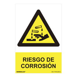 Normaluz Cartel Peligro Riesgo de Corrosión PVC 0.7mm 30x40cm