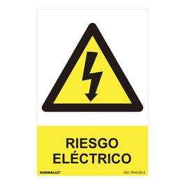 Normaluz Cartel Peligro Riesgo Eléctrico PVC 0.7mm 30x40cm