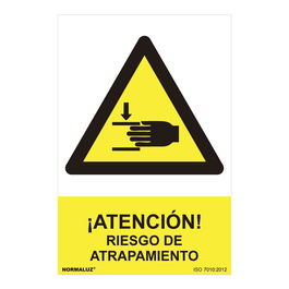 Normaluz Cartel Peligro "Atención Riesgo de Atrapamiento" PVC 0.7mm 30x40cm