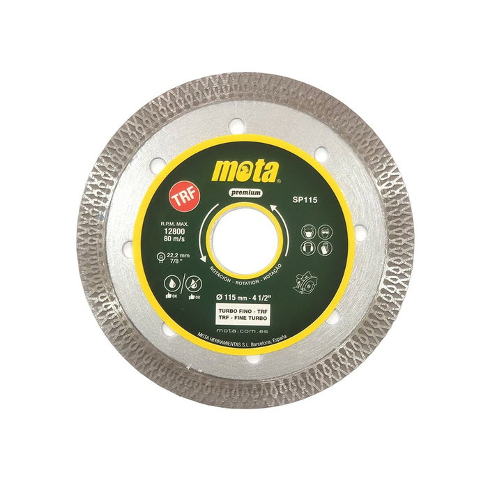 Mota Herramientas Disco diamantado turbo fino TRF Ø115 mm