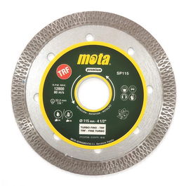 Mota Herramientas SP115 Disco Diamantado Turbo Fino Ø115 mm para Porcelanato, Mosaicos, Cerámica y Baldosas