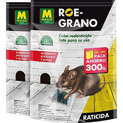Massó Cebo rodenticida roe-grano 150 g + 150 g