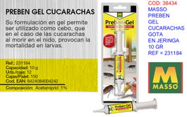 Massó Preben Gel Cucarachas en Jeringa
