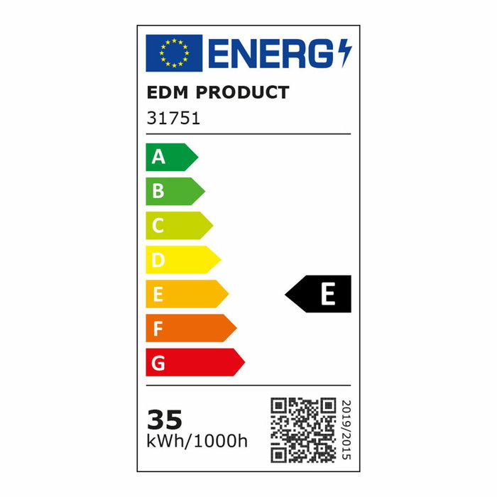 Edm Regleta LED 35W 6400K Luz Fría 3600 lm 12x90x4,5 cm