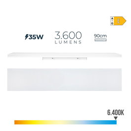 Edm Regleta LED 35W 6400K Luz Fría 3600lm 12x90x4.5cm