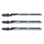 Wolfcraft Pack de 3 Hojas de Sierra de Calar para Madera Dura con Vástago en T