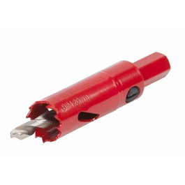 Wolfcraft Sierra de corona bimetal completa con adaptador y broca piloto Ø20 mm