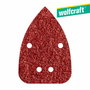 Wolfcraft Hojas de lijar de corindón perforadas, grano 80, 96 x 136 mm (10 uds)