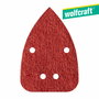 Wolfcraft Hojas de lijar adhesivas de corindón perforadas 96 x 136 mm, grano 240, 10 uds